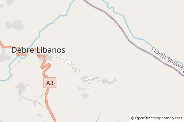 Mapa Debre Lībanos