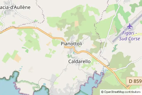 Mapa Pianottoli-Caldarello