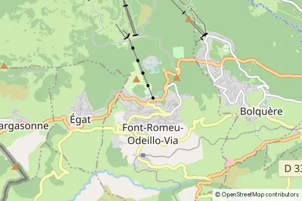 Mapa Font-Romeu-Odeillo-Via