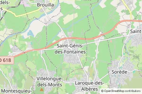 Mapa Saint Genis des Fontaines