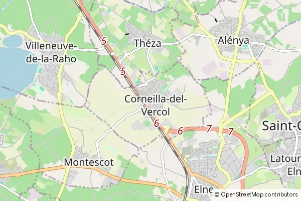 Mapa Corneilla-del-Vercol