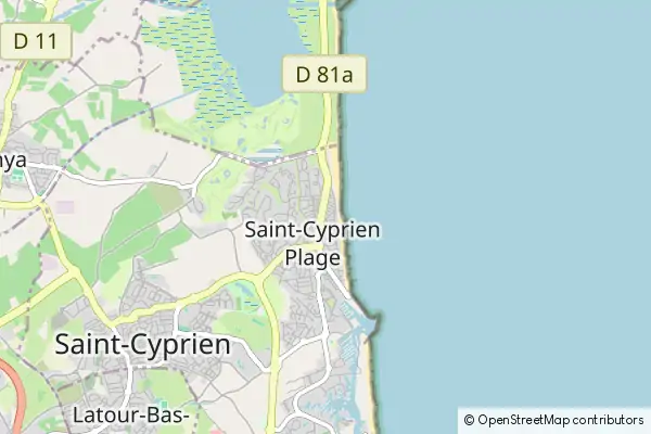 Mapa Saint-Cyprien-Plage