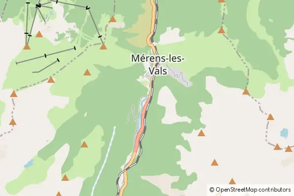 Mapa Mérens-les-Vals