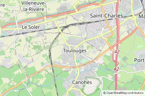 Mapa Toulouges