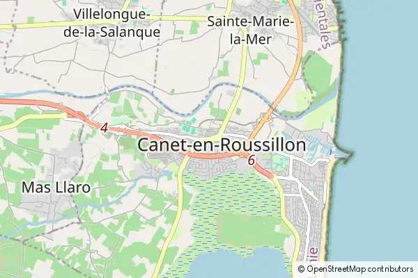 Mapa Canet-en-Roussillon