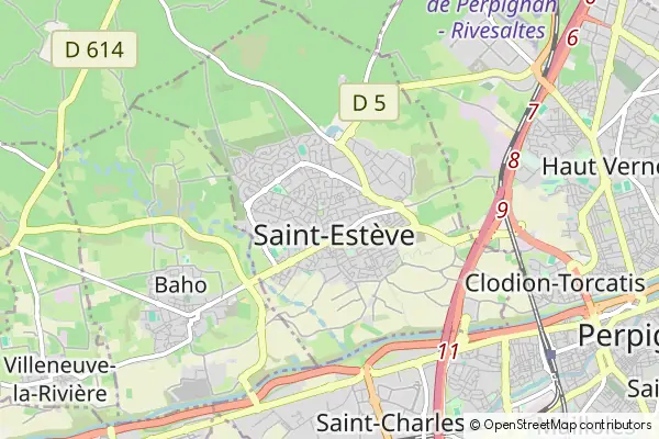 Mapa Saint-Estève