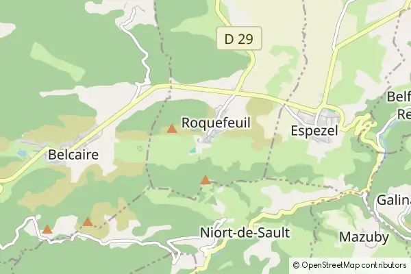 Mapa Roquefeuil