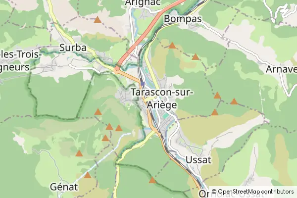 Mapa Tarascon-sur-Ariège