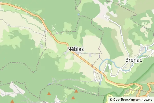 Mapa Nébias