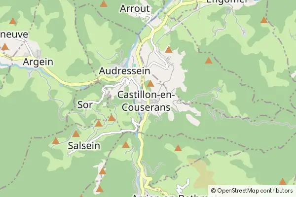 Mapa Castillon-en-Couserans