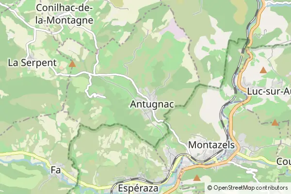 Mapa Antugnac