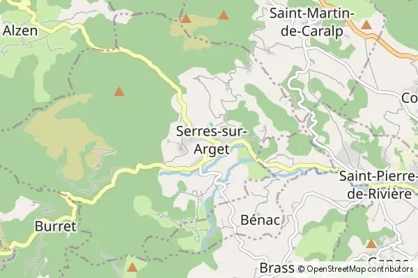 Mapa Serres-sur-Arget