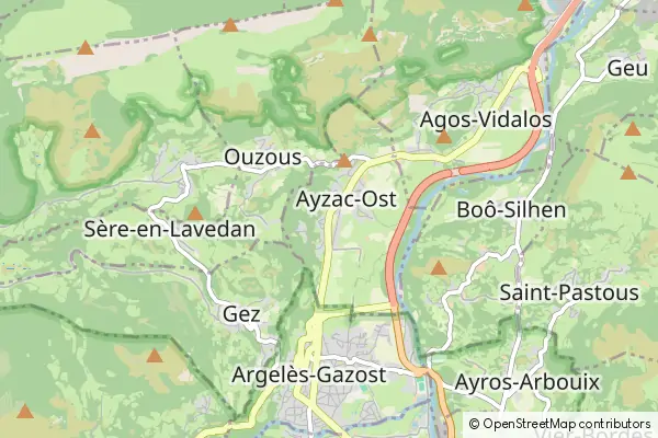 Mapa Ayzac-Ost