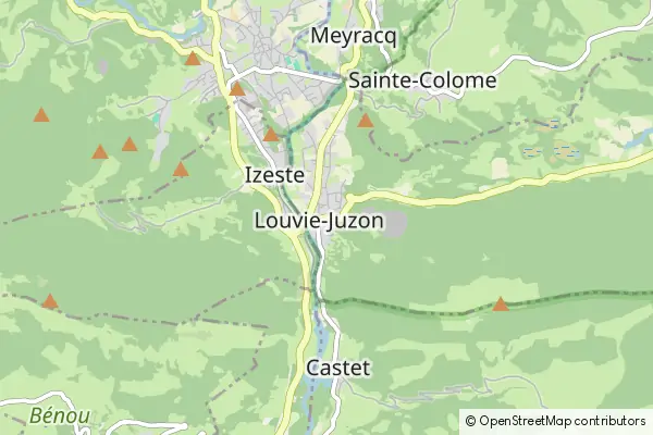 Mapa Louvie-Juzon