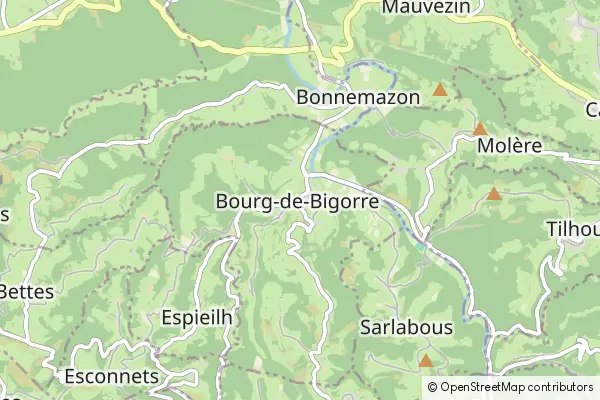 Mapa Bourg-de-Bigorre