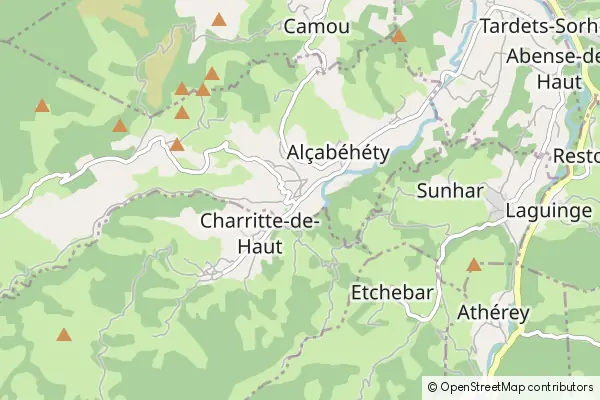 Mapa Alcay-Alcabehety-Sunharette