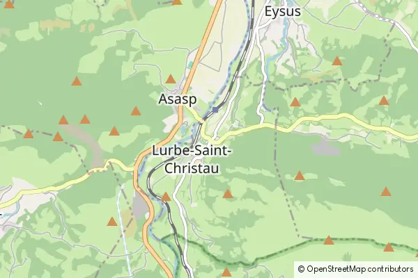 Mapa Lurbe-Saint-Christau