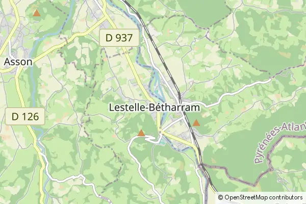 Mapa Lestelle Betharram