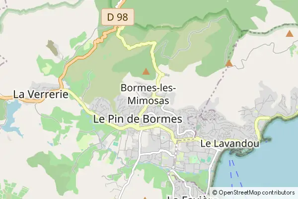 Mapa Bormes-les-Mimosas