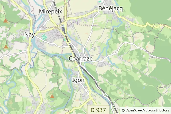 Mapa Coarraze