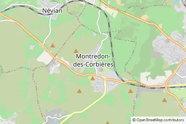 Mapa Montredon-des-Corbières