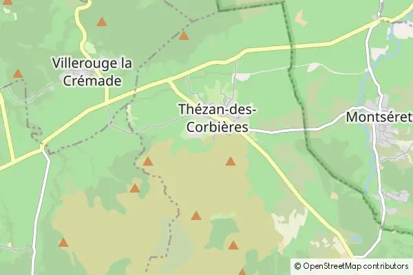 Mapa Thézan-des-Corbières