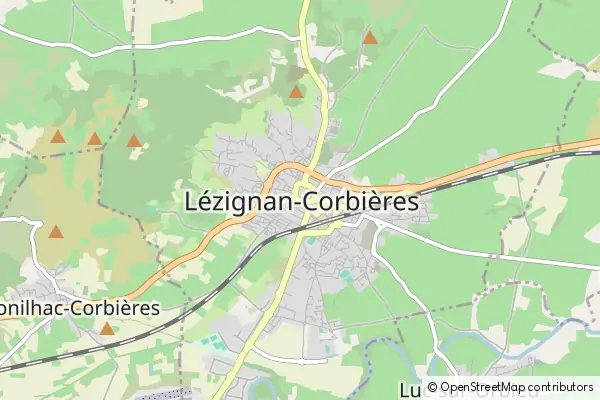 Mapa Lézignan-Corbières