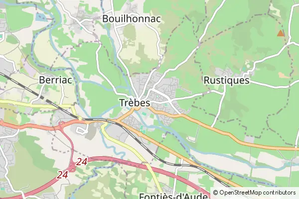 Mapa Trèbes