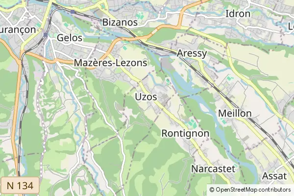 Mapa Uzos