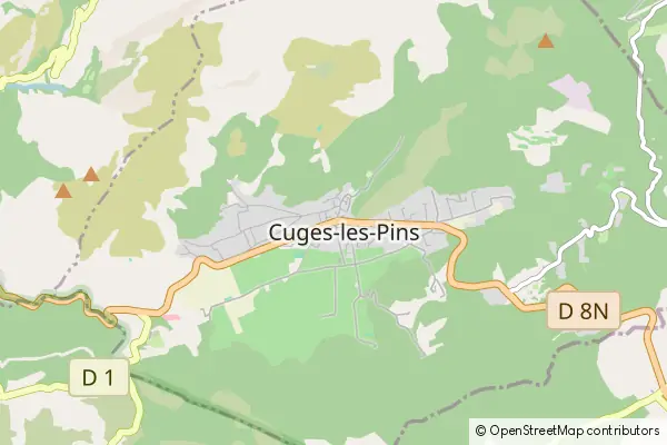 Mapa Cuges-les-Pins