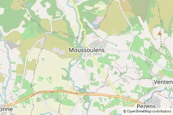 Mapa Moussoulens