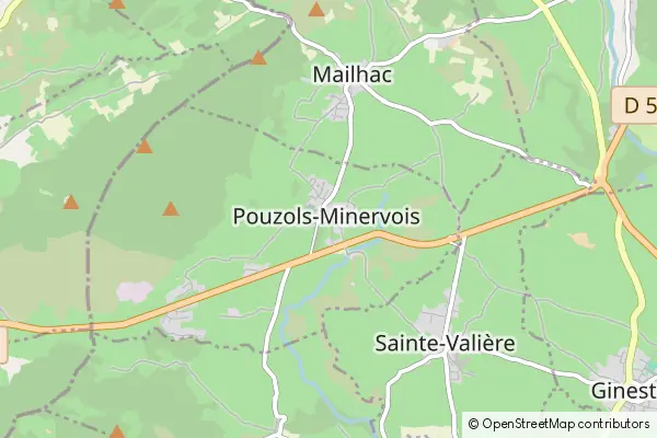 Mapa Pouzols-Minervois