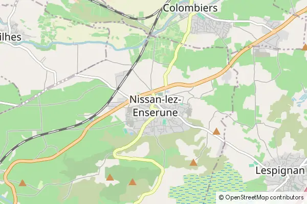 Mapa Nissan-lez-Enserune