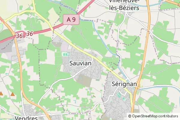 Mapa Sauvian