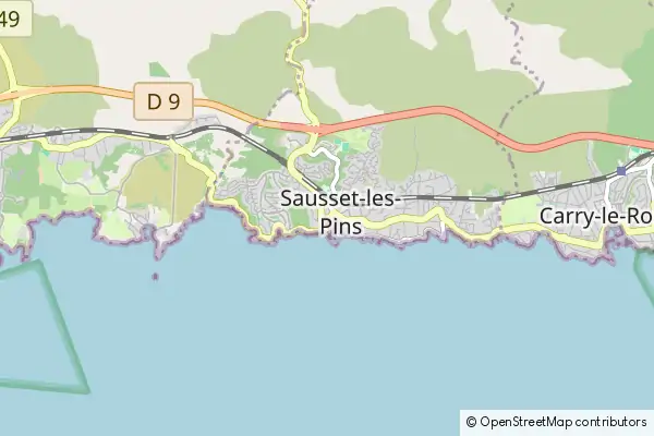 Mapa Sausset-les-Pins