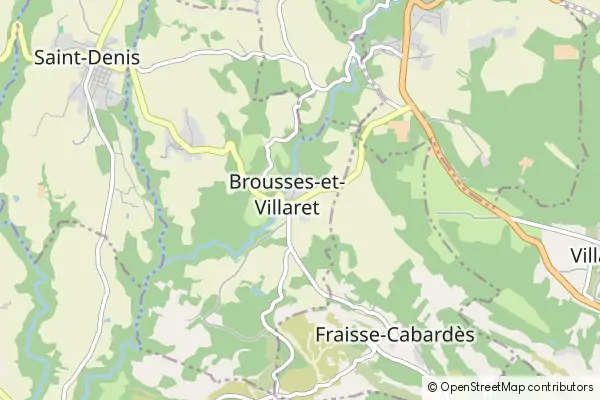 Mapa Brousses-et-Villaret