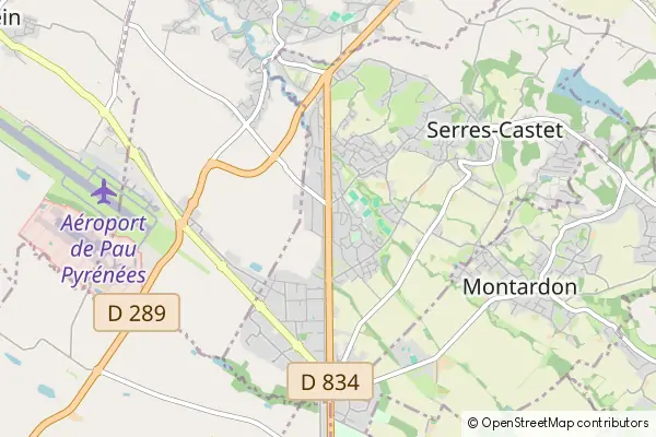 Mapa Serres-Castet