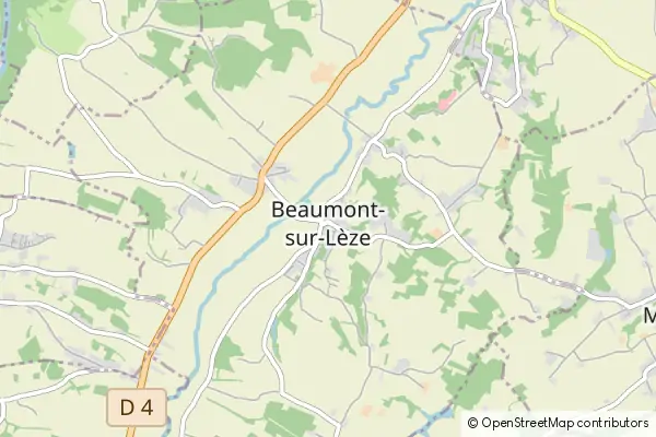 Mapa Beaumont-sur-Lèze