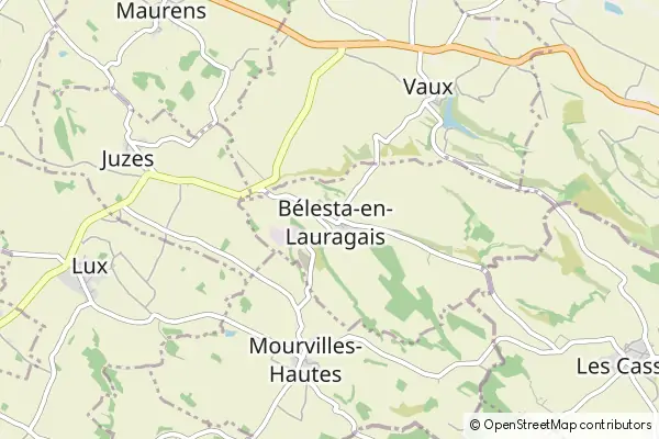 Mapa Belesta en Lauragais