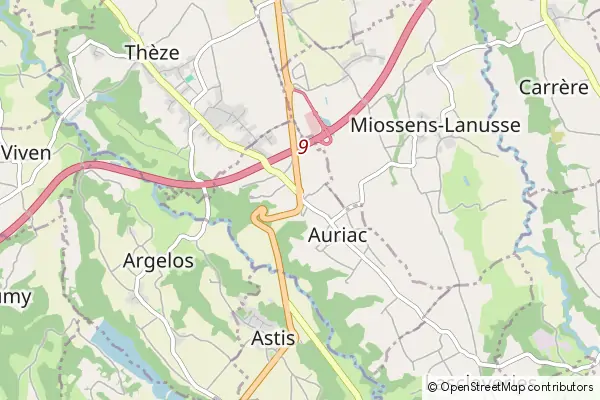 Mapa Auriac