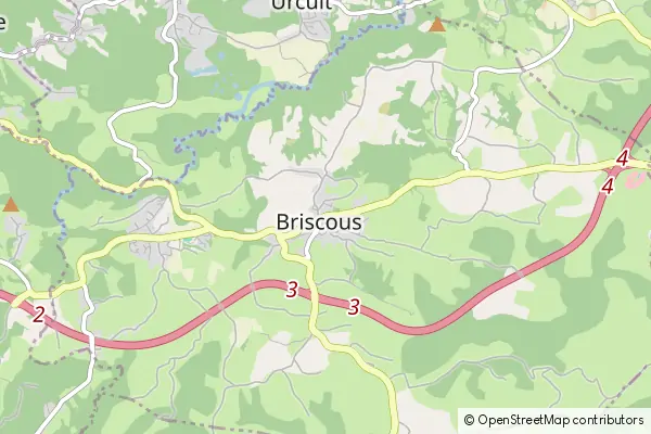 Mapa Briscous