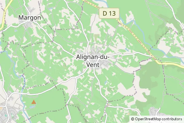 Mapa Alignan-du-Vent