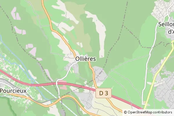 Mapa Ollières