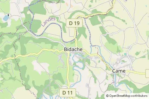 Mapa Bidache