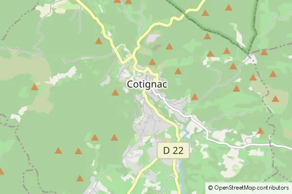 Mapa Cotignac