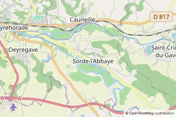 Mapa Sorde-l'Abbaye