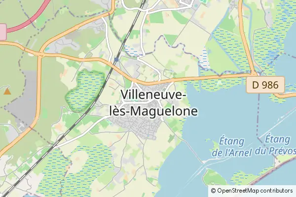 Mapa Villeneuve-lès-Maguelone