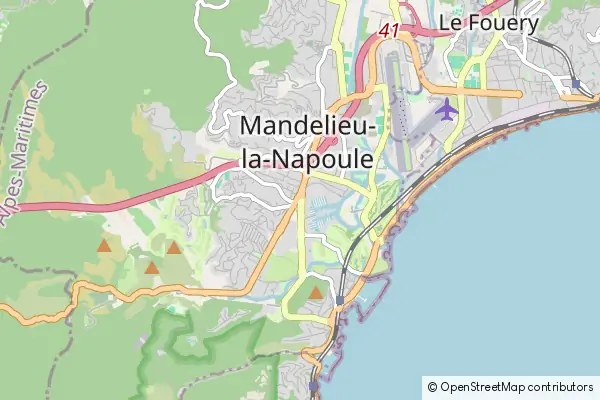 Mapa Mandelieu-la-Napoule