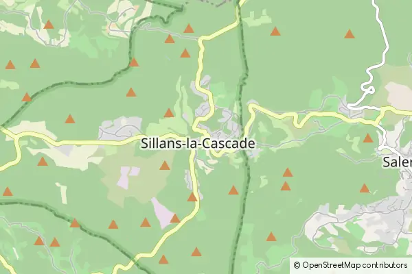 Mapa Sillans-la-Cascade