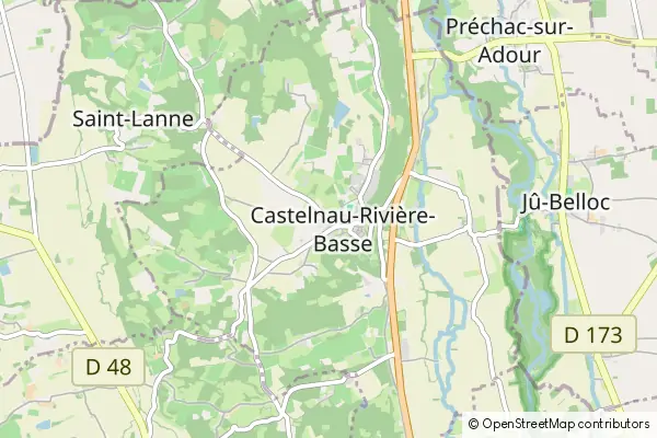 Mapa Castelnau-Rivière-Basse